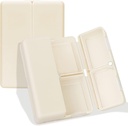 FYY Daily Pill Organizer, 7 scomparti Portable Pill Case Travel Pill Organizer,[Folding Design] Pill Box per Purse Pocket per mantenere le vitamine,Cod Liver Oil,Supplements e Medication-White