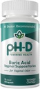 pH-D Feminine Health - 600 mg Suppositori di acido borico - Donna Owned - per uso di odori vaginali - 72 conteggio