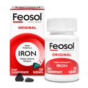 Feosol originale ferro supplemento compresse, non eme, 325 mg Ferrous Sulfate (65 mg di ferro Elemental Iron) per la pillola di ferro, 1 al giorno, 120ct, 4 mesi di alimentazione, per l'energia e il supporto del sistema immunitario, Made in USA