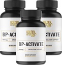 D'oro dopo 50 BP-Activate - Integratore di ossido nitrico con aminoacidi essenziali - Integratore di sostegno della salute del sangue e del cuore - 3 bottiglie - 800mg L Arginina, AAKG, L Citrullina