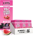 LPS Liquid Collagen & Whey Protein Supplement - Non OGM Drink, Sugar-Free - Promuove la pelle sana e capelli per gli uomini e le donne, anguria, singola dose (50 pacchetti)