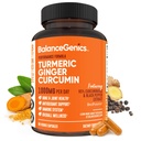 Integratore curcuma curcuma curcuma con pepe nero & Ginger Root 1000mg | Formula ottimizzata 95% Curcuminoidi Curcuma | Joint Health & Inflammation Support | 60 capsule polvere riempita