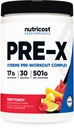 Nutricost Pre-X Xtreme Pre-Workout Complex Powder, Fruit Punch, 30 Serve, Vegetariano, Non OGM e Gluten Free
