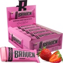 Braven Bar Strawberry Energy Bar (1.59 oz, Confezione da 20) – Cuciture energetiche con 5g Protein – On-the-Go Spuntini energetici per la corsa, l'escursionismo e lo sport - Gluten Snack gratuiti per il potenziamento dell'energia sostenibile