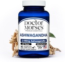 Ashwagandha 2100mg Supplemento, Polvere di Ashwagandha pura e estratto di radice, pepe nero di Bioperine, fatto in FDA-Registered, NSF-Certified Facility, Supporta livelli di stress sano, 90 capsule