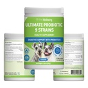 Pet Wellbeing Ultimate Probiotic 9 Strains for Dogs & Cats - Supports The Gut Microbiome and Digestion, Immune System Care, Urinary Tract Health, FOS, 2.5 Billion CFU - 11,29 oz (320 g) Polvere