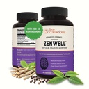 Live Conscious KSM-66 Ashwagandha Supplemento w/L Theanine & AlphaWave - ZenWell Everyday Stress sollievo, cognitivo, salute del cervello - Ashwagandha per gli uomini e le donne - 60 capsule