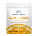 GoMindfully Arancione Super Calm Magnesium Powder Drink Mix per l'idratazione, il recupero, l'immunità e l'energia con minerali di trace, vitamine essenziali, L-teanina e B Vitamin Complex