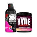 PROSUPPS L-carnitina 3000 Stimolant Liquid Shots (31 Serve, Bacca) e Mr. Hyde Signature Series Pre-Workout Energy Powdered Drink (30 Serve, Watermelon) Bundle