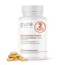 MicroActive CoQ10 Migliorato con MicroPQQQ + Shilajit “Suscita prolungata” 60 tappi veg | Conveniente Una volta al giorno Dose clinica | 2 mesi di alimentazione | Vegan | Grado farmaceutico