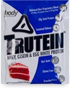 Polvere di proteina alta della Trutein del corpo: 45% Whey, 45% Casein, 10% bianco dell'uovo, senza glutine, basso sodio, polvere di proteine del siero dell'erba, supplemento di palestra & Shake di colazione, torta di velluto rosso, 34g campione