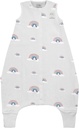 Woolino 4 Stagione Baby Sleep Bag with feet, Merino Wool and Organic Cotton Walker Sleep Sack, Toddler Sleeping Bag, 18-36m, Rainbow