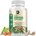 Supplementi Cortisol per le donne, 10-in-1 Riduttore Cortisol Supplementi con Ashwagandha, Magnesio Glycinate, L-teanina, Rhodiola, Non-GMO, 60 capsule vegane
