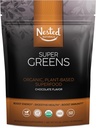 Super Greens #1 Green Superfood Powder | 100% USDA Organic Non-GMO Vegan Supplemento | 20+ Whole Foods (Spirulina, erba di grano, orzo), Probiotics, Fiber & Enzymes (Original, 30 Servings) (Chocolate)