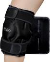 REVIX Ice Wrap for Knee Discomfort, Riutilizzabile intreccio del ghiaccio del ginocchio con la terapia di compressione fredda per il mal di muscolo, promuove il recupero post-allenamento, morbido Plush Lining, nero