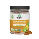 ORGANIC INDIA Ashwagandha Gummies per gli uomini e le donne - Supplemento Stress, KSM-66 Ashwagandha Root, Extra Forza, Chews calmi, Vegan, Non-GMO - Lime di limone, 60 Gummies