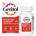 Geritol, Integratore Multivitaminico, Contiene B-Vitamina, Antiossidanti, Vitamine C, E & D e Ferro, 26 Vitamine e Minerali Essenziali, Senza Glutine, Non OGM, Senza Dolci Artificiali, 100 Compresse