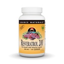 Fonte Naturals Resveratrolo 200 mg per cuore e invecchiamento sano - 120 capsule vegetariane