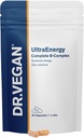 DR.VEGAN UltraEnergy | High Strength B Vitamin Complex, 30 Vegan-Friendly Capsule | Include vitamina B12 (100ug), Choline (50mg), Biotin (50ug) e Folate (200ug) | One-A-Day