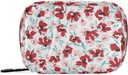 Borsa da viaggio dell'organizzatore della pillola di 7 giorni della scatola dei fiori fiori rosa rosso con la cerniera portatile settimanale formato compatto per il supporto del supplemento della vitamina
