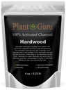 Polvere di carbone attivata del Guru della pianta 4 oz. HARDWOOD - Grado alimentare Kosher Non-OGM - Denti sbiancamento, Maschera facciale e sapone fabbricazione. Promuove la disintossicazione naturale e aiuta la digestione