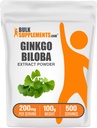 BulkSupplements.com Ginkgo Biloba Estratto di polvere - da Ginkgo Biloba Foglia, Sorgente antiossidante, Integratore di erbe - Gluten Free, 200mg per Serving, 100g (3,5 oz) (Pack of 1)