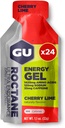 G Energy Roctane Ultra Endurance Energy Gel, Vegan, Gluten-Free, Kosher e Dairy-Free On-The-Go Nutrizione sportiva per la corsa, Biking, Escursionismo o Sci, 24-Count, Ciliegia Lime