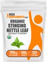 BulkSupplements.com Polvere di estratto di ortica organica - Estratto di foglie di ortica, Supplemento di erbe - Vegan & Gluten Free, 750mg per porzione, 100g (3,5 oz) (pacchetto di 1)