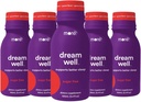 Più Labs Dream Well Holistic Sleep Shot Drink 5 Pack | Non-Habit Forming | Lemon Balm, Melatonin e Glycine | Sleep Support Solution