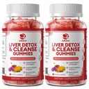 2 Pack Lukaree Liver Cleanse Detox & Repair Gummies | Zucchero-Free Milk Thistle Supplement w/Artichok & L-Glutathione - Supporto per fegato di erbe ultra-concentrato per uomini e donne -Vegan,60 Conte