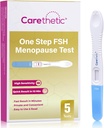 [5 Pack] Carethetic FSH Menopause Test Kit - Midstream at-Home Menopause Test, Rilevazione FSH ad alta sensibilità per il monitoraggio della perimenopausa e fertilità