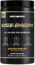 Pre-allenamento della polvere pre-allenamento di Armageddon nucleare di guerra per uomini e donne con L-Citrullina, Beta Alanina Polvere e caffeina (succo d'arancia - 30 Serve)