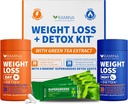 Ultimate Weight Loss Kit – 30 giorni & Nighttime Detox Shots – Metabolism Booster & Appetite Control – Supplementi dietetici per le donne & uomini – Fat Burning & Weightloss Pills, Fat Burner & Appetite Suppressant