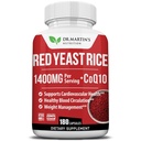 Estratto di riso di lievito rosso 1400mg Supplemento 180 Conta | Mantenere livelli di colesterolo sano | Supporta circolazione cardiovascolare e sangue per cuore sano, digestione, gestione del peso & salute generale