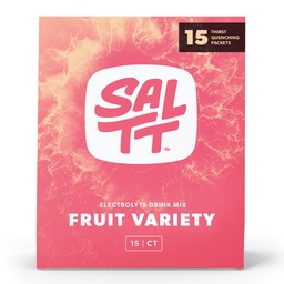 SALTT Electrolytes Powder Packets, Fruit Variety Pack (15 Packets) - Magnesio, Potassio, Sodio, Minerali di Trace - Vegan & Gluten Free - Viaggi Essentials - Made in USA