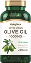 Piping Rock Olive Oil Softgel Capsule | 1000mg | 240 Pills | Organic Extra Virgin Cold Pressed Supplemento | Gluten Free, Non-OGM