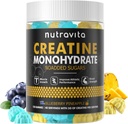 Nutravita Creatina Monoidrato Gummies per Uomini e Donne-5g di Creatina Monoidrato per Serve - Zucchero Libero,Vegan,Blueberry Ananas Flavor, 120 Conte