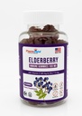 Gummie di sambuco 100mg con vitamina C e zinco - Supporto immunitario, Gummie senza glutine con 7% Anthoycyanin - 60 Conte