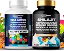 Ercole olistiche Classic Combo Bundle - Sea Moss 3000mg, Black Seed 2000mg, Ashwagandha 1000mg, Shilajit 5000mg, Panax Ginseng 1500mg, Peruvian Maca 2000mg, Tutti in 1 Supplementi Confezione