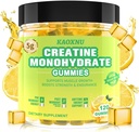 Creatina Monoidrato Gummies 5600mg per uomini e donne, 120 CT Chewable Creatine Gummies per il supporto muscolare, Energy Boost, 5.6g di Creatina Monoidrato per porzione - Sugar Free, Vegan (Lemon Flavor)