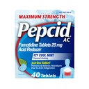 Compresse di sollievo da bruciore di stomaco di resistenza massima AC, OTC medicina previene e allevia bruciore di stomaco a causa di indigestione acida & Stomach acida, Riduttore acido di Famotidina 20mg, zecca ICY Cool, 40 ct