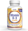 90 capsule vegetali vitamina D. D3 5000IU (125 MCG) supplemento dietetico di supporto immunitario ad alta potenza. Recupero muscolare sano avanzato. Formula non OGM