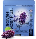Polvere di elettroliti Plus (50 Serve), 0 Calorie Keto, 0 Zucchero, No Maltodextrin, 1000 mg di potassio, 120 mg di calcio, 120 mg di magnesio, polvere di idratazione (50 Serve, tomaia di mirtillo)