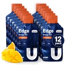 UCAN Edge Energy Gel Shots, Orange Mango (12, 2 Ounce Packets) per la corsa, la formazione, allenamenti, fitness, ciclismo, Crossfit | Sugar-Free, Vegan, & Keto Friendly Energy