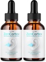 (2 Pack) ZenCortex - Zen Cortex Ear Drops, ZenCortex per Tinnitus Advanced Formula Supplement, Zen Cortex Tutti Natural Hearing Support Formula Supplement per Ear Relief Vegan Ingredients (60 Serve)