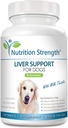 Supporto per il fegato per cani per promuovere la disintossicazione naturale, con cardo del latte per cani, radice di dadelion, dock giallo, radice di ortica, St. John's Wort & Coenzyme Q10, 120 compresse masticabili