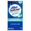 Alka-Seltzer Cool Azione Rilievo di bruciore, Gum azotato ad alta resistenza, Acid Indigestion and Upset Stomach Relief, No Chalky Taste, Cool Mint Flavor, 60 Count