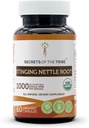 Segreti della Tribe Sting Nettle Root 60 Capsule, Realizzati con Capsule Vegetali e USDA Organic Sting Nettle Urtica Dioica Respiratory and Urinary System Health (60 Capsule)