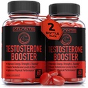 Atlantis Nutrition Testosterone Booster Gummies per gli uomini - Migliora la forza & Stamina - Ottimizza le prestazioni & Male Enhancement - Fatto con Tribulus, Horny Goat Weed, Maca Root | 2-Pack (120 Gummies)