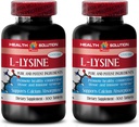 L-lysine 1000 mg compresse - L-LYSINE 1000MG - Promuovi la pelle sana - l-lysine compresse - l-lysine 1000mg compresse - l-lysine Supplement - l-lysine Ointment - lisina 1000mg compresse, 2 bottiglie 200 Tabs
